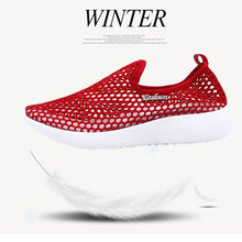 将图片加载到图库查看器，Sport Mesh Breathable Women Shoes Fashion Sports Soft Comfortable Women Shoes Fashion Slip-On Sports Shoes Soft Sole Breathable Comfortable Running Walking Shoes

