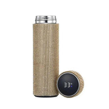 将图片加载到图库查看器，Sport Sterlling Creative Diamond Thermos Bottle Water Bottle Stainless Steel Smart Temperature Display Vacuum Flask Mug Gift for Men Women
