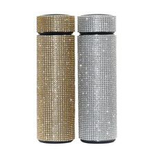 将图片加载到图库查看器，Sport Sterlling Creative Diamond Thermos Bottle Water Bottle Stainless Steel Smart Temperature Display Vacuum Flask Mug Gift for Men Women
