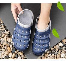 将图片加载到图库查看器，Sport Summer Flip Flop Slipper Mans Summer Sandals Working Gym Non Slip Water Shoes With Adjustable Strap Lightweight Slip On Leather Clogs
