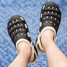 将图片加载到图库查看器，Sport Summer Flip Flop Slipper Mans Summer Sandals Working Gym Non Slip Water Shoes With Adjustable Strap Lightweight Slip On Leather Clogs
