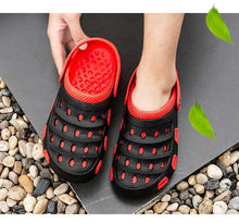 将图片加载到图库查看器，Sport Summer Flip Flop Slipper Mans Summer Sandals Working Gym Non Slip Water Shoes With Adjustable Strap Lightweight Slip On Leather Clogs
