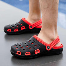 将图片加载到图库查看器，Sport Summer Flip Flop Slipper Mans Summer Sandals Working Gym Non Slip Water Shoes With Adjustable Strap Lightweight Slip On Leather Clogs
