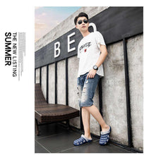 将图片加载到图库查看器，Sport Summer Flip Flop Slipper Mans Summer Sandals Working Gym Non Slip Water Shoes With Adjustable Strap Lightweight Slip On Leather Clogs

