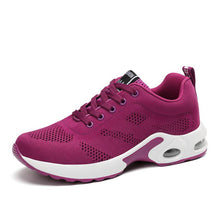 Load image into Gallery viewer, Sport Womans Athletic Sneakers Running Shoes Breathable Hollow Lace-Up Women Fashion Sneakers Lightweight Breathable Walking Shoes Non Slip Athletic Fashion Sneakers
