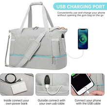 将图片加载到图库查看器，Sports Travel Duffel Bag with USB Charging Port
