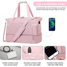 将图片加载到图库查看器，Sports Travel Duffel Bag with USB Charging Port
