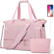 将图片加载到图库查看器，Sports Travel Duffel Bag with USB Charging Port
