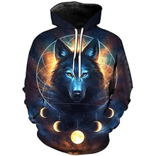 Load image into Gallery viewer, Spring And Summer 3D Digital Printing Fashion Men's And Women's Couple Sweatshirts Animal Pattern Novelty Sweatshirt with Hoodies Pockets for Adults Women Men
