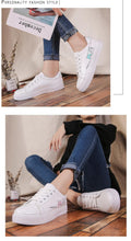 将图片加载到图库查看器，Spring Fashion Breathble Women Sneakers Leather Platform Shoes Women Lace Up Casual Shoes White Fashion Sneakers White PU Leather Platform Sneaker For Women Lace Up Walking Sneakers
