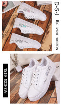 将图片加载到图库查看器，Spring Fashion Breathble Women Sneakers Leather Platform Shoes Women Lace Up Casual Shoes White Fashion Sneakers White PU Leather Platform Sneaker For Women Lace Up Walking Sneakers

