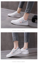 将图片加载到图库查看器，Spring Fashion Breathble Women Sneakers Leather Platform Shoes Women Lace Up Casual Shoes White Fashion Sneakers White PU Leather Platform Sneaker For Women Lace Up Walking Sneakers
