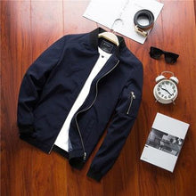 Load image into Gallery viewer, Spring Men's Classic Jacket Male Casual Elegant Slim Fit Coats Jacket Male Casual Hip Hop Slim Fit Men Autumn Plus Size Lightweight Clothing
