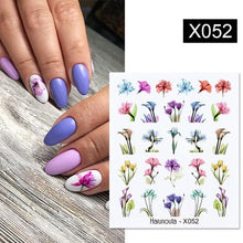 将图片加载到图库查看器，Spring Simple Green Theme Water Decal Sticker Flower Leaf Tree Summer Slider For Manicuring Nail Art Watermarks Art Decoration Manicure Tools Nail Watermark Decals iridescent Decoration Nail Self-Adhesive Decals Nail Stickers Water Transfer Fresh Nail
