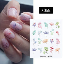将图片加载到图库查看器，Spring Simple Green Theme Water Decal Sticker Flower Leaf Tree Summer Slider For Manicuring Nail Art Watermarks Art Decoration Manicure Tools Nail Watermark Decals iridescent Decoration Nail Self-Adhesive Decals Nail Stickers Water Transfer Fresh Nail
