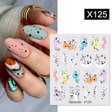 将图片加载到图库查看器，Spring Simple Green Theme Water Decal Sticker Flower Leaf Tree Summer Slider For Manicuring Nail Art Watermarks Art Decoration Manicure Tools Nail Watermark Decals iridescent Decoration Nail Self-Adhesive Decals Nail Stickers Water Transfer Fresh Nail
