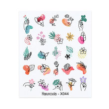 将图片加载到图库查看器，Spring Simple Green Theme Water Decal Sticker Flower Leaf Tree Summer Slider For Manicuring Nail Art Watermarks Art Decoration Manicure Tools Nail Watermark Decals iridescent Decoration Nail Self-Adhesive Decals Nail Stickers Water Transfer Fresh Nail
