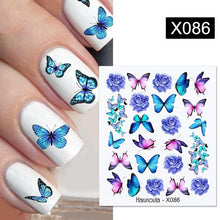 将图片加载到图库查看器，Spring Simple Green Theme Water Decal Sticker Flower Leaf Tree Summer Slider For Manicuring Nail Art Watermarks Art Decoration Manicure Tools Nail Watermark Decals iridescent Decoration Nail Self-Adhesive Decals Nail Stickers Water Transfer Fresh Nail
