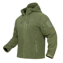 Load image into Gallery viewer, Spring Winter Fleece Jacket With Hood Mens Tactical Waterproof Fleece Jacket Hooded Jacket Mountain Windproof Ski Jackets Windbreaker Winter Warm Snow Coat Outdoor Windproof  Soft Work Lightweight Jacket
