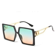 将图片加载到图库查看器，Square Oversized Sunglasses for Women Men Flat Top Fashion Shades Big Frame Sunglasses For Women With Hollow Glasses &amp; New Legs Fashionable Sunglasses For Men &amp; Women
