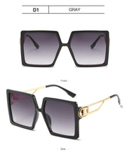 将图片加载到图库查看器，Square Oversized Sunglasses for Women Men Flat Top Fashion Shades Big Frame Sunglasses For Women With Hollow Glasses &amp; New Legs Fashionable Sunglasses For Men &amp; Women

