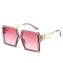 将图片加载到图库查看器，Square Oversized Sunglasses for Women Men Flat Top Fashion Shades Big Frame Sunglasses For Women With Hollow Glasses &amp; New Legs Fashionable Sunglasses For Men &amp; Women
