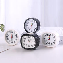 Load image into Gallery viewer, Square Round Small Alarm Clock Snooze Silent Sweeping Wake Up Table Clock Travel Alarm Clock Analog Small Simple Battery Operated Clock Non Ticking Alarm Clock Snooze Light Functions Bedside Table Clock  Battery Powered Compact Portable Travel Alarm Clock
