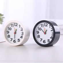 Load image into Gallery viewer, Square Round Small Alarm Clock Snooze Silent Sweeping Wake Up Table Clock Travel Alarm Clock Analog Small Simple Battery Operated Clock Non Ticking Alarm Clock Snooze Light Functions Bedside Table Clock  Battery Powered Compact Portable Travel Alarm Clock
