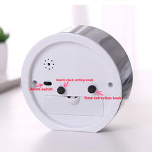 Load image into Gallery viewer, Square Round Small Alarm Clock Snooze Silent Sweeping Wake Up Table Clock Travel Alarm Clock Analog Small Simple Battery Operated Clock Non Ticking Alarm Clock Snooze Light Functions Bedside Table Clock  Battery Powered Compact Portable Travel Alarm Clock
