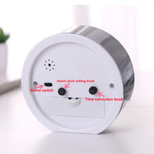 Load image into Gallery viewer, Square Round Small Alarm Clock Snooze Silent Sweeping Wake Up Table Clock Travel Alarm Clock Analog Small Simple Battery Operated Clock Non Ticking Alarm Clock Snooze Light Functions Bedside Table Clock  Battery Powered Compact Portable Travel Alarm Clock
