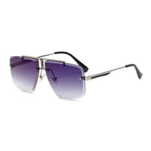 将图片加载到图库查看器，Square Sunglasses for Men Classic Oversized Sun Glasses Men And Women New Fashionable Street Snap Style New Frameless Sunglasses New Popular Square Shape Sunglasses For Men &amp; Women
