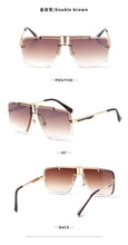 将图片加载到图库查看器，Square Sunglasses for Men Classic Oversized Sun Glasses Men And Women New Fashionable Street Snap Style New Frameless Sunglasses New Popular Square Shape Sunglasses For Men &amp; Women
