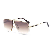 将图片加载到图库查看器，Square Sunglasses for Men Classic Oversized Sun Glasses Men And Women New Fashionable Street Snap Style New Frameless Sunglasses New Popular Square Shape Sunglasses For Men &amp; Women
