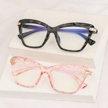 Load image into Gallery viewer, Square Women Reading Glasses Frame Crystal Multi-section  Optical Computer Glasses Square Design Reading Glasses For Women Light Blocking Computer Reader Glasses For Men And Women
