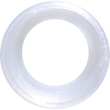 将图片加载到图库查看器，Thin Flexible White Silicone Tunnel Plug Set 6mm to 25mm
