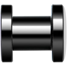 Load image into Gallery viewer, Blue American Flag Black Anodized Screw Fit Plug Set 2G
