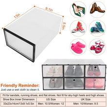 Load image into Gallery viewer, Stackable Shoe Storage Bin Transparent Dustproof
