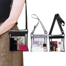 Load image into Gallery viewer, Stadium Approved Clear Crossbody Bag Purse with Adjustable Strap
