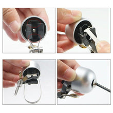 Load image into Gallery viewer, Stainless Bicycle Bell Ring Bike Horn Ordinary Handlebar Bell Horn Crisp Sound Safety Bike Alarm Bell With Mounting Lock Plate Bicycle Bike Bell Classic Bicycle Bell Makes Loud Sound For Road Bike Mountain Bike Sports
