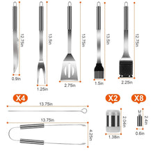将图片加载到图库查看器，Stainless Steel BBQ Grill Tool Kit
