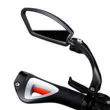 Load image into Gallery viewer, Stainless Steel Bicycle Lens Mirror Handlebar Side Safety Rear View Mirror Road Bike Cycling Rearview Mirrors Blast-Resistant Adjustable Bike Rearview Mirror With Large Lens Bicycle Mirrors For Handlebars
