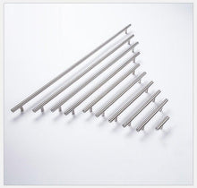 Load image into Gallery viewer, Stainless Steel Cabinet Handles Diameter 10mm Kitchen Door T Bar Straight Handle Pull Knobs Furniture Hardware European Bar Style Cabinet Pull
