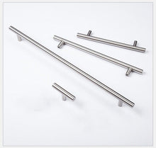 Load image into Gallery viewer, Stainless Steel Cabinet Handles Diameter 10mm Kitchen Door T Bar Straight Handle Pull Knobs Furniture Hardware European Bar Style Cabinet Pull
