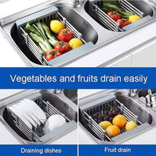 将图片加载到图库查看器，Stainless Steel Frame Drain Basket Telescopic Sink Frame
