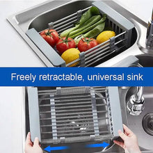 将图片加载到图库查看器，Stainless Steel Frame Drain Basket Telescopic Sink Frame
