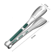Load image into Gallery viewer, Stainless Steel Frying Shovel Clip Multifunctional Steak BBQ Tongs Pancake Fried Pizza Steak Fish Spatula Bread Kitchen Tool Stainless Steel Cooking Tongs Multifunctional Kitchen Tongs for Making Salads and Flipping Steak Clamps
