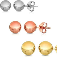 Load image into Gallery viewer, Stainless Steel Hypoallergenic Ball Shaped Stud Earrings
