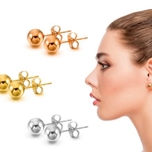Load image into Gallery viewer, Stainless Steel Hypoallergenic Ball Shaped Stud Earrings
