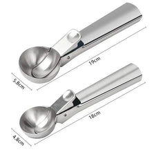 Load image into Gallery viewer, Stainless Steel Ice Cream Scooper, A Good Metal Scoop Tools For Kitchen, For Making Meatball/Melon Ball/Watermelon/Fruits, Measuring Spoon Cup for Cooking Baking
