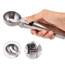 Load image into Gallery viewer, Stainless Steel Ice Cream Scooper, A Good Metal Scoop Tools For Kitchen, For Making Meatball/Melon Ball/Watermelon/Fruits, Measuring Spoon Cup for Cooking Baking
